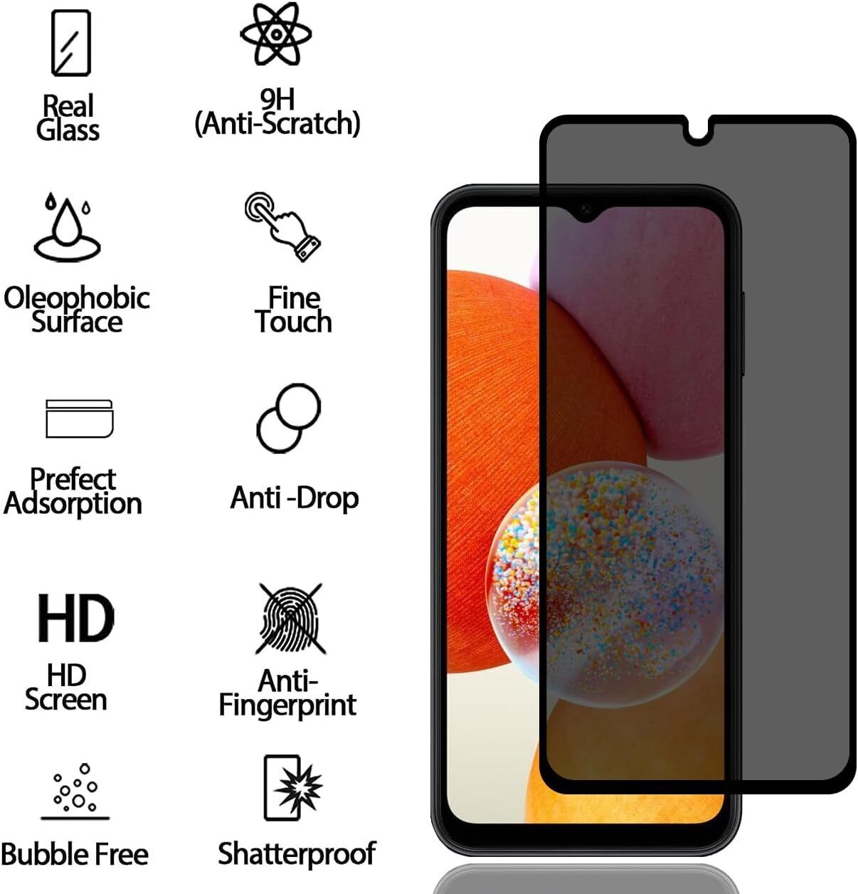 Samsung Galaxy A14 4G/5G Screen Protector Privacy Anti-Spy