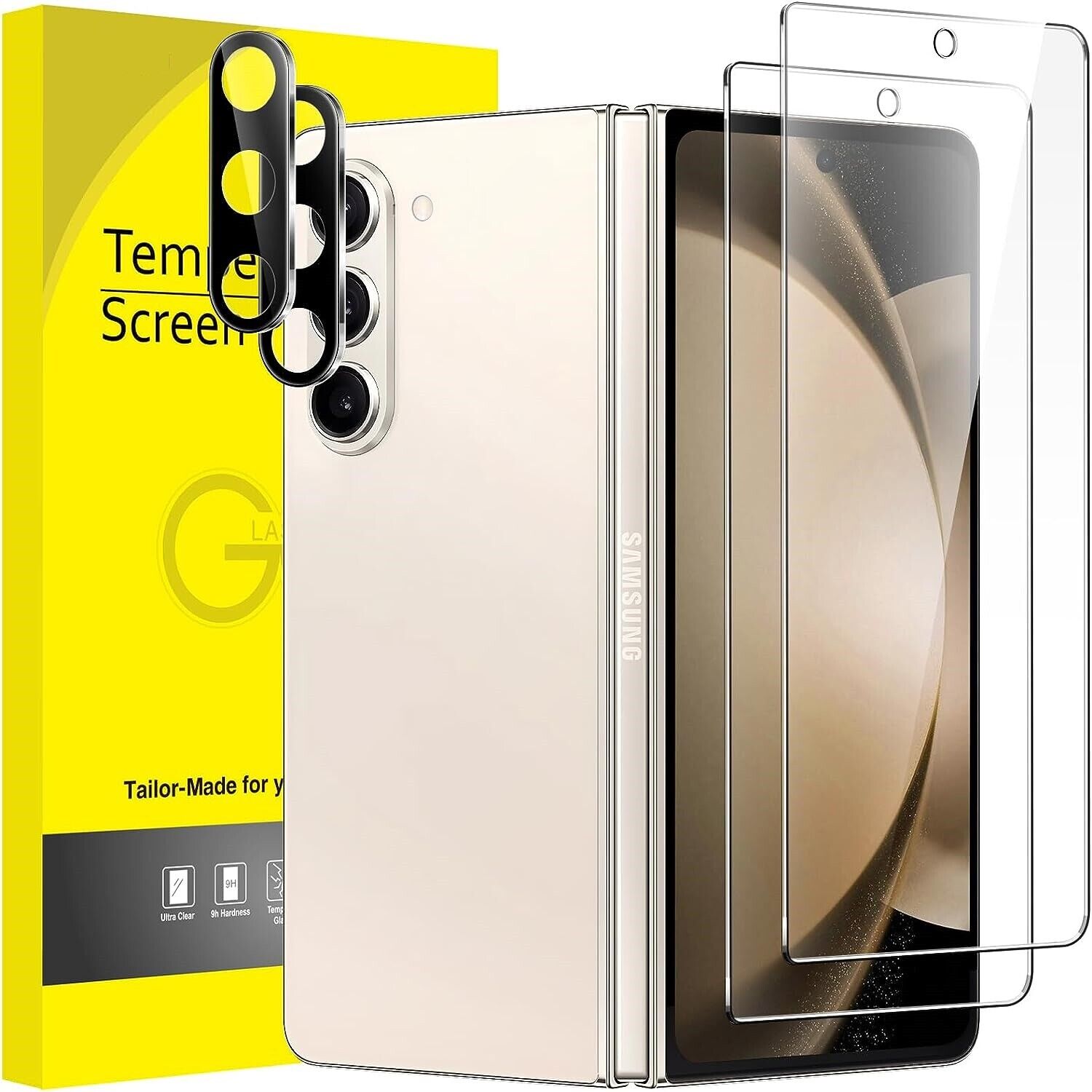Samsung Galaxy Z Fold 5 Screen Protector & Black Camera lens
