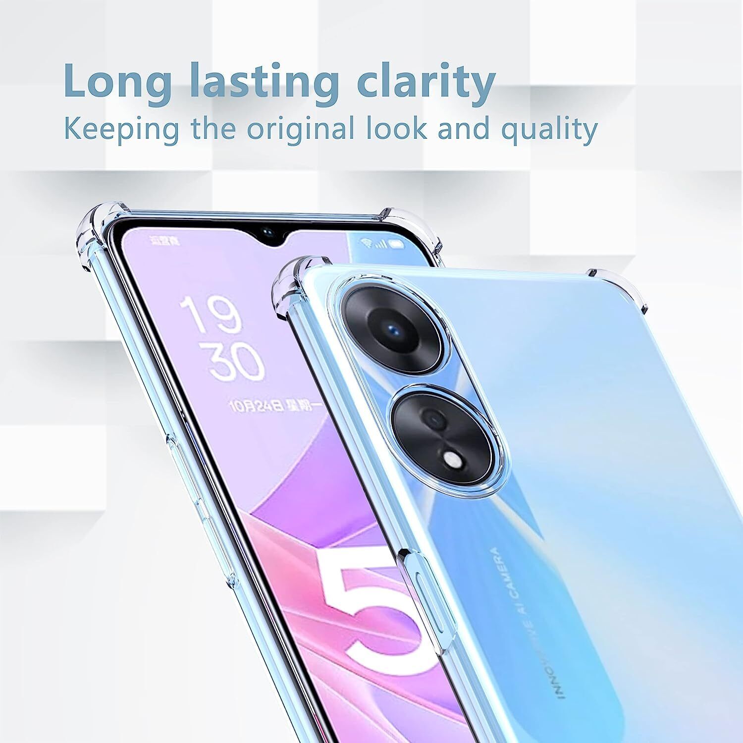 Oppo A58 / Oppo A78 5G Case Clear Silicone Shockproof Gel Phone Cover