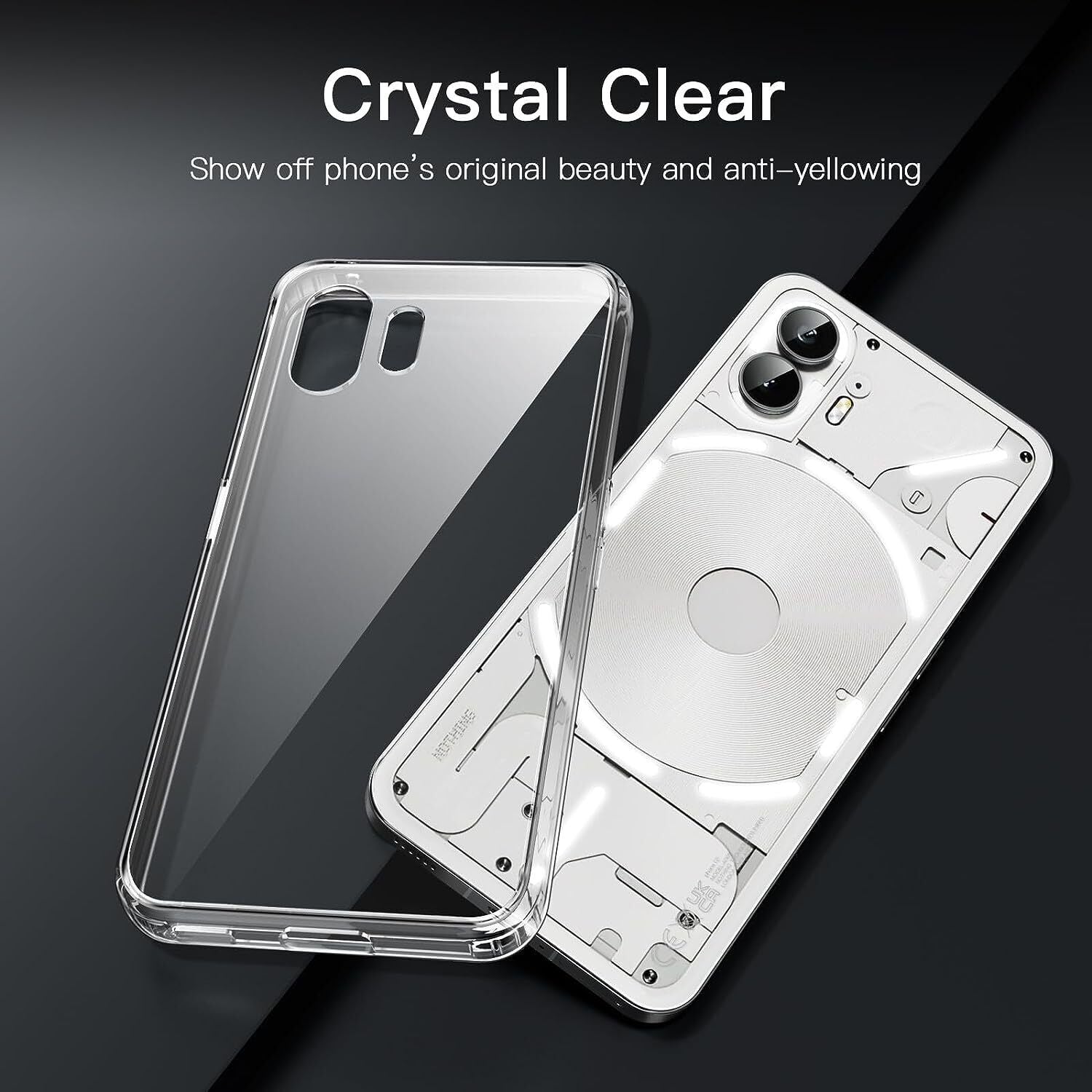 Nothing Phone 2 Case Clear Silicone Gel Phone Cover