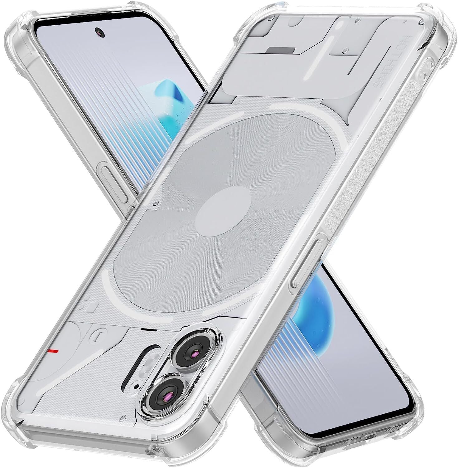 Nothing Phone 2 Case Clear Silicone Shockproof Gel Phone Cover