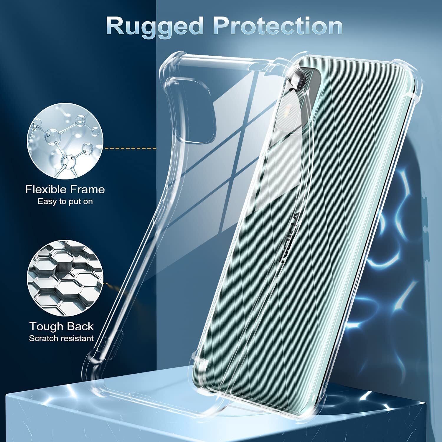 Nokia C12 Case Clear Phone Cover & Screen Protector