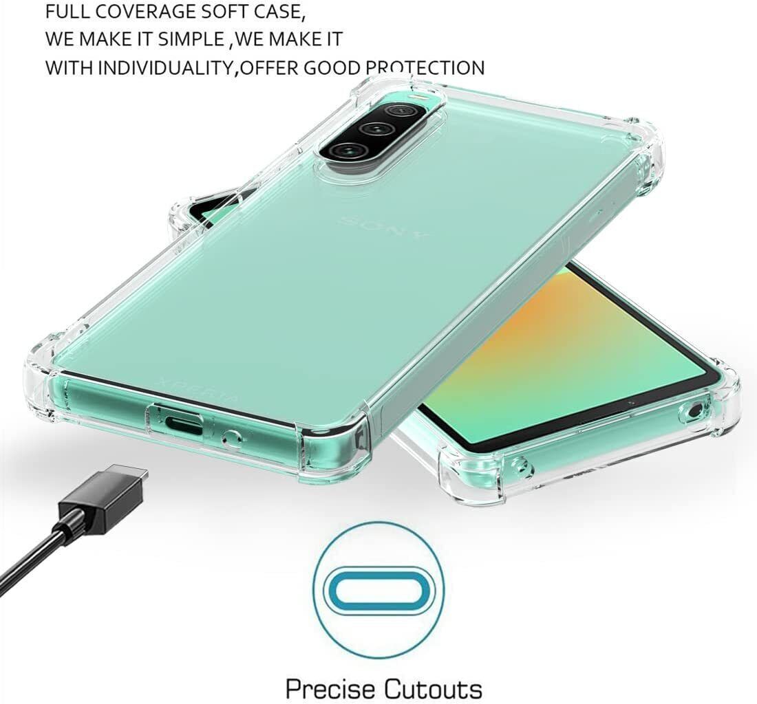 Sony Xperia 10 V Case Clear Silicone Shockproof Gel Phone Cover