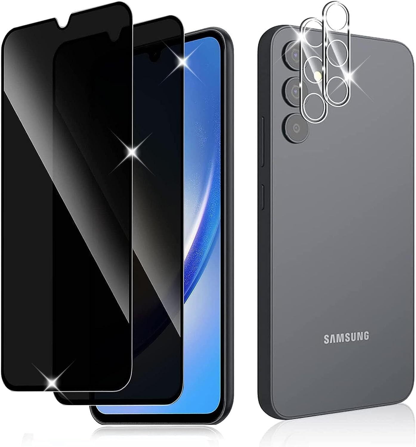 Samsung Galaxy A34 5G Screen Protector Privacy Anti-Spy + Camera