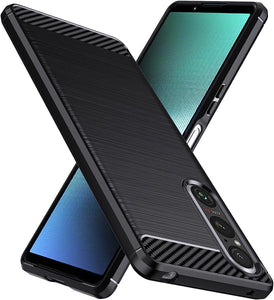 Sony Xperia 1 V Case Carbon Fibre And Glass Screen Protector
