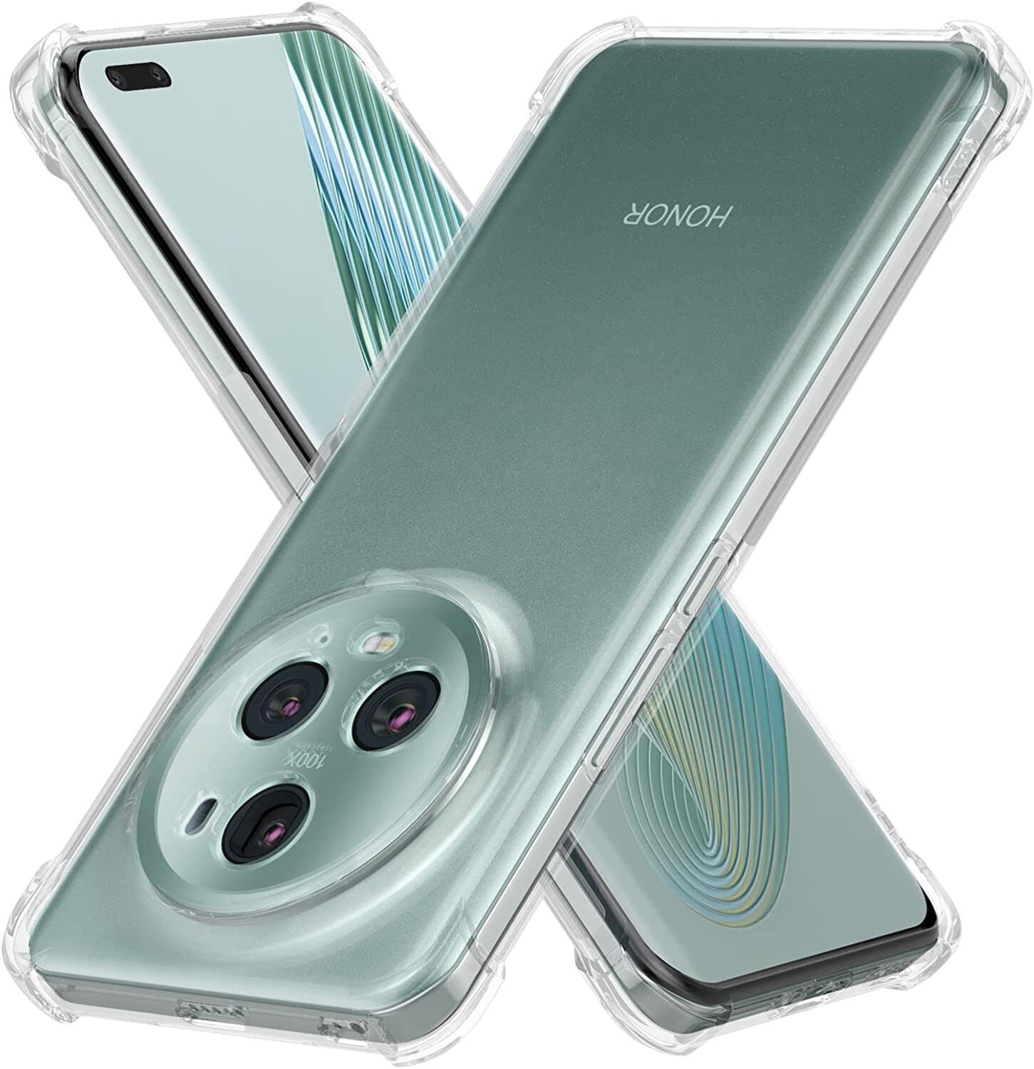 Honor Magic 5 Pro Case Clear Silicone Shockproof Gel Phone Cover