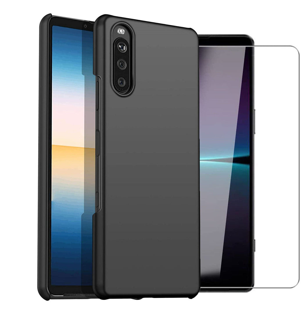 Sony Xperia 10 V Case Matte Hard Phone Cover & Screen Protector