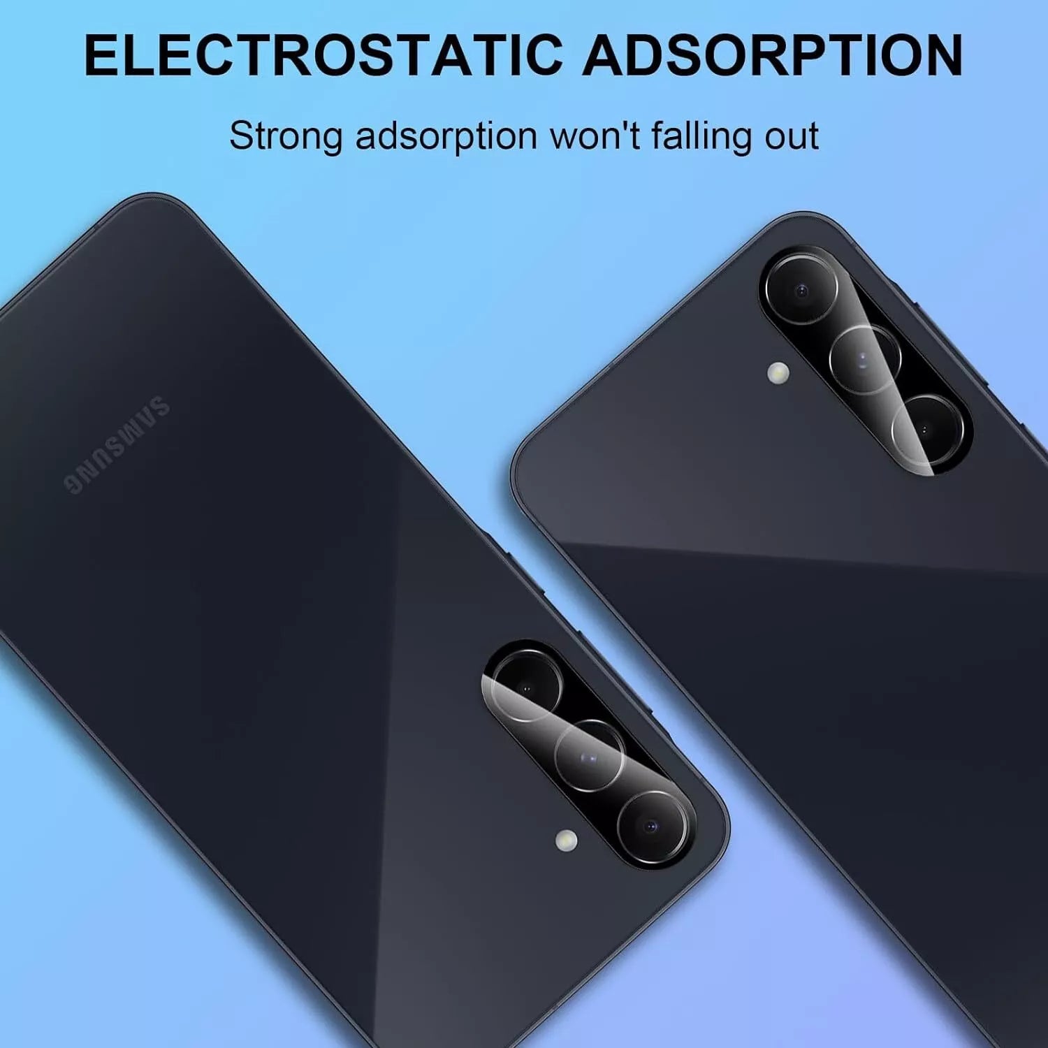 Samsung Galaxy A55 Camera Lens Glass Protector Black