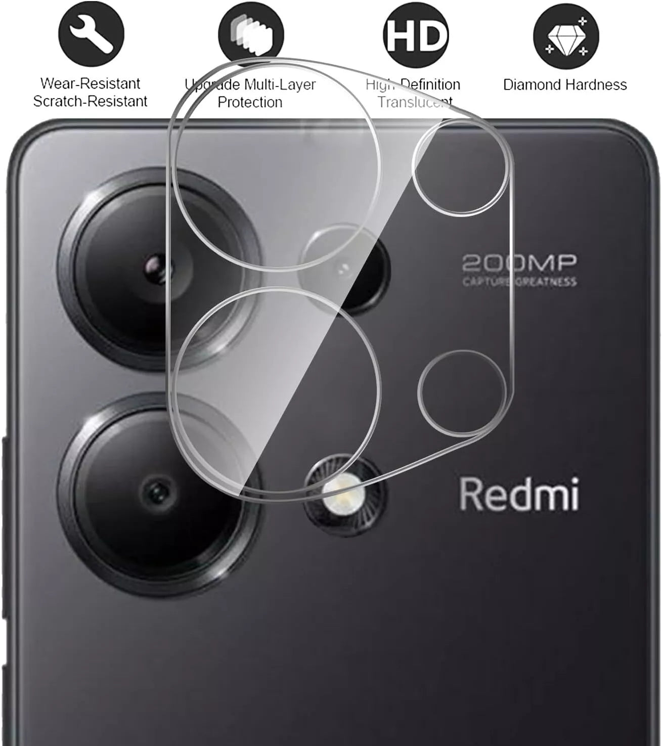 Xiaomi Redmi Note 13 Pro 4G Camera Lens Glass Protector