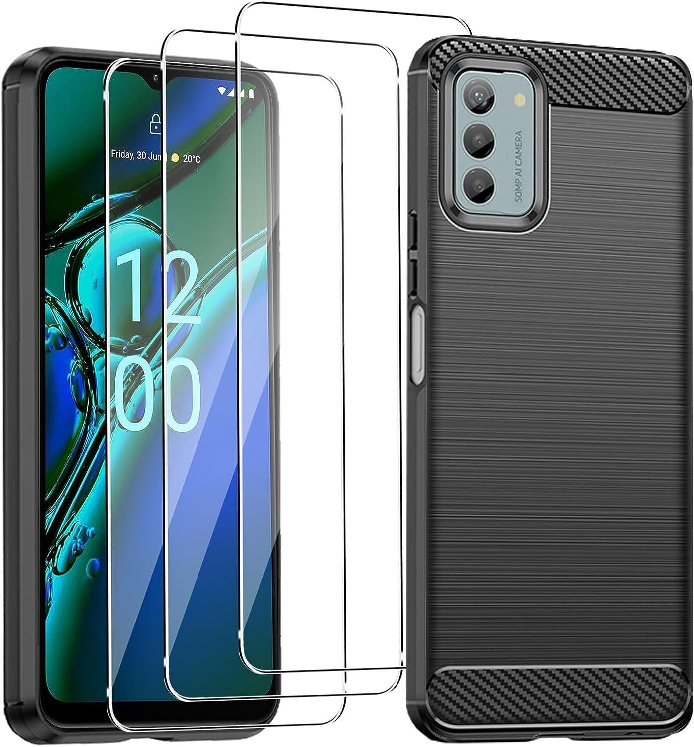 Nokia G42 Case Carbon Fibre & Screen Protector