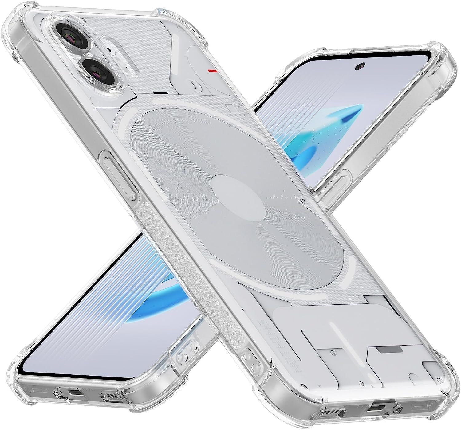 Nothing Phone 2 Case Clear Phone Cover & Screen Protector