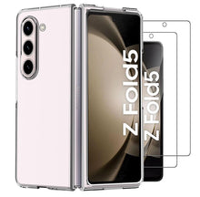 Samsung Galaxy Z Fold 5 Case Clear Shockproof Hard Cover & Glass Screen Protector