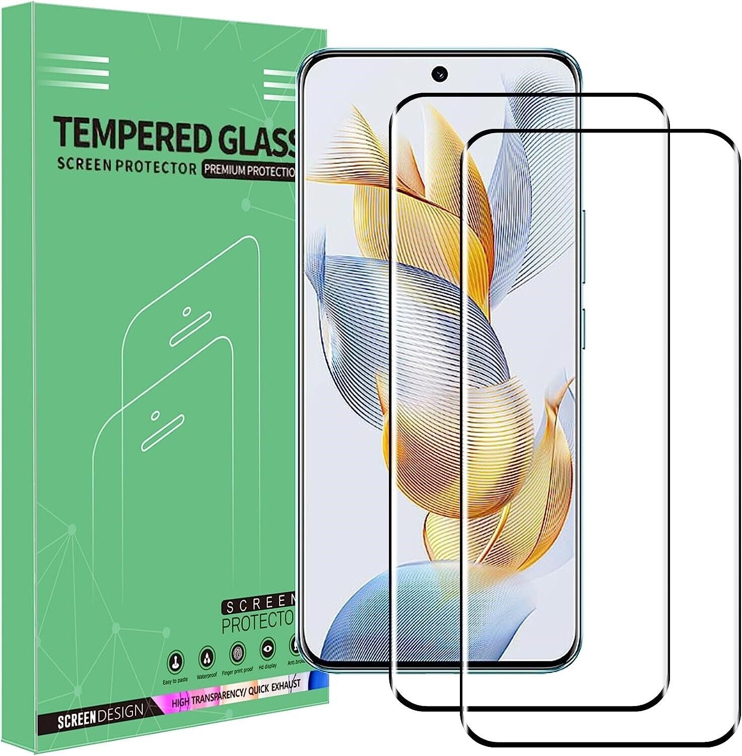 Honor 90 5G Screen Protector Glass Full Cover [2 Pack]
