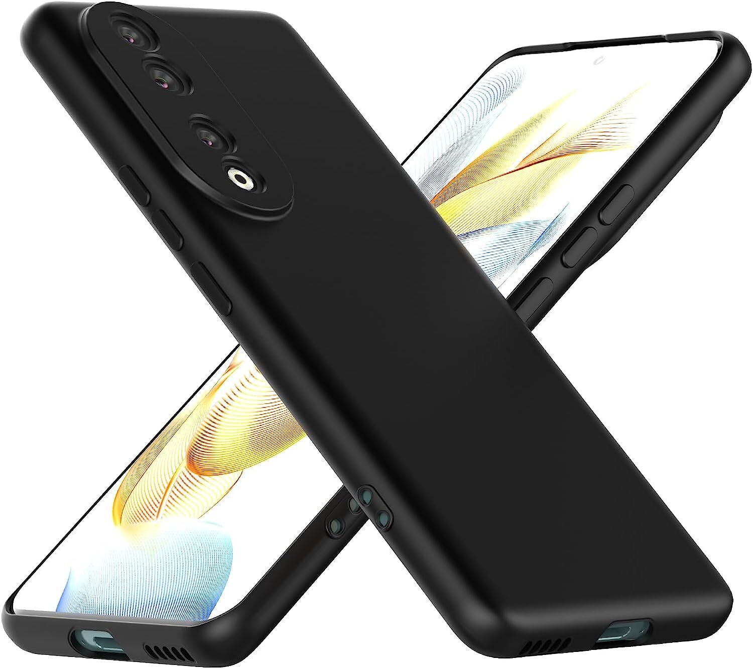 Honor 90 5G Case Black Gel Phone Cover And Screen Protector