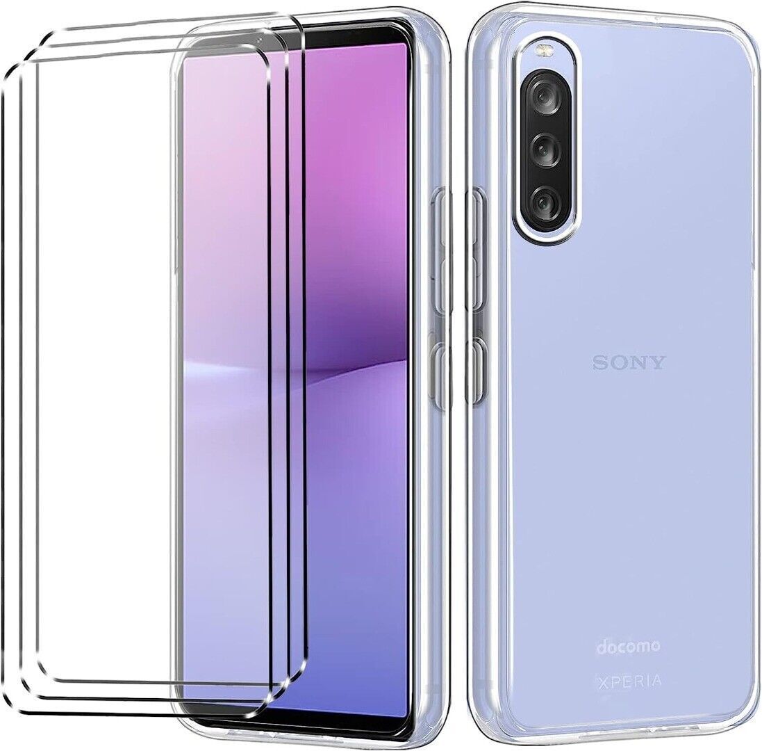 Sony Xperia 10 V Case Clear Phone Cover & Screen Protector