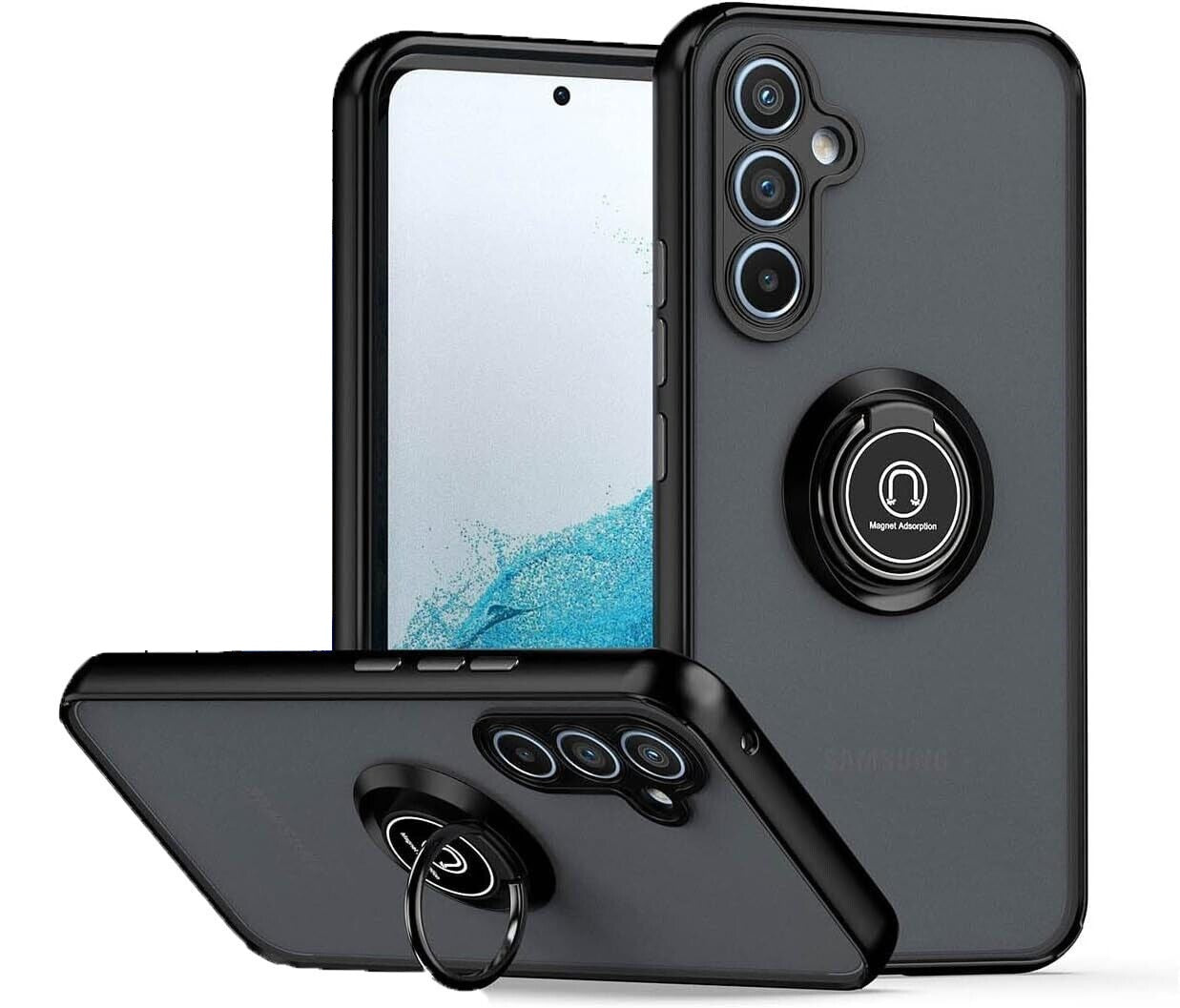 Samsung Galaxy A54 Case Kickstand Shockproof Cover Heavy Duty & Screen Protector