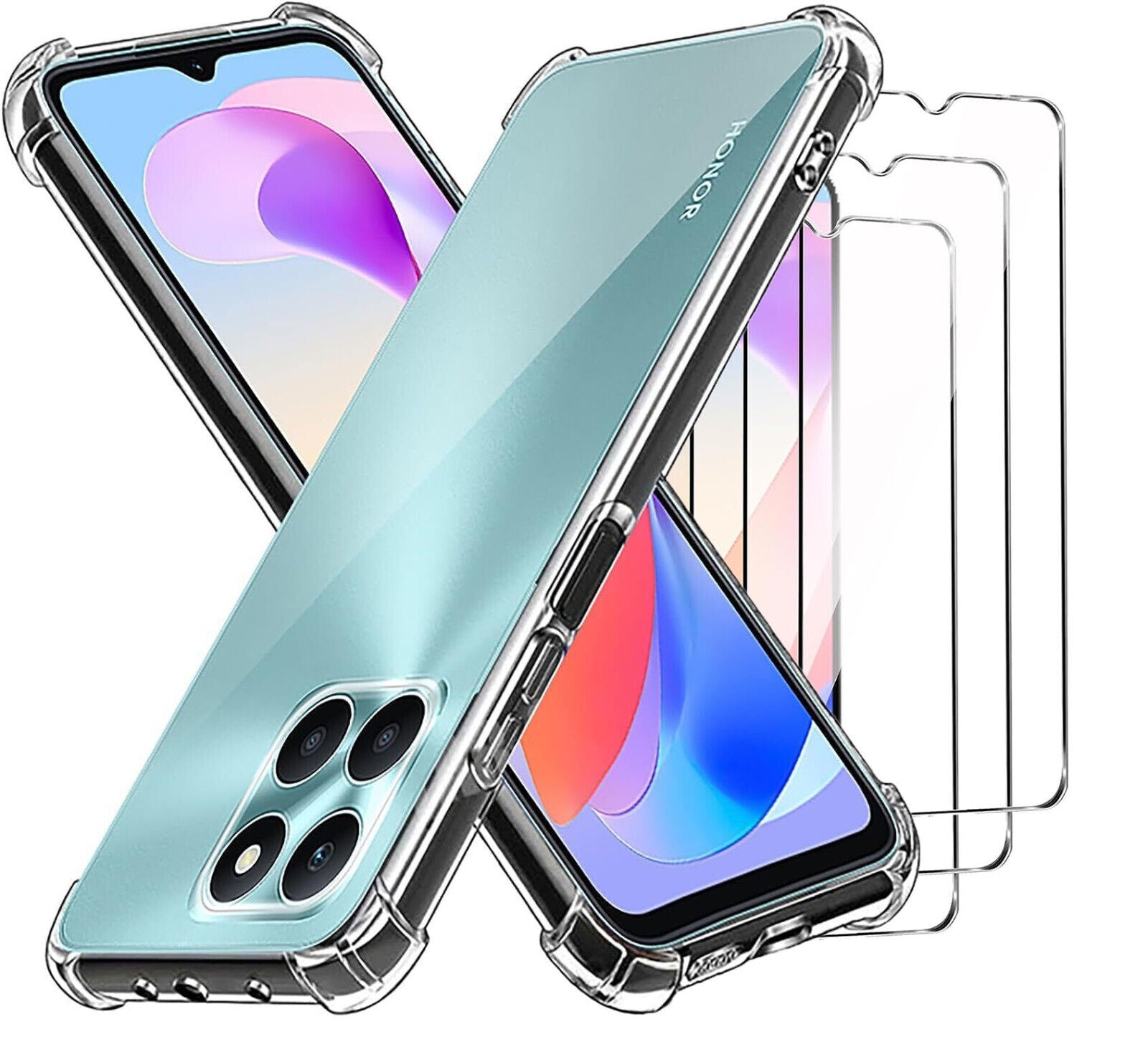 Honor X6a Case Clear Phone Cover & Screen Protector