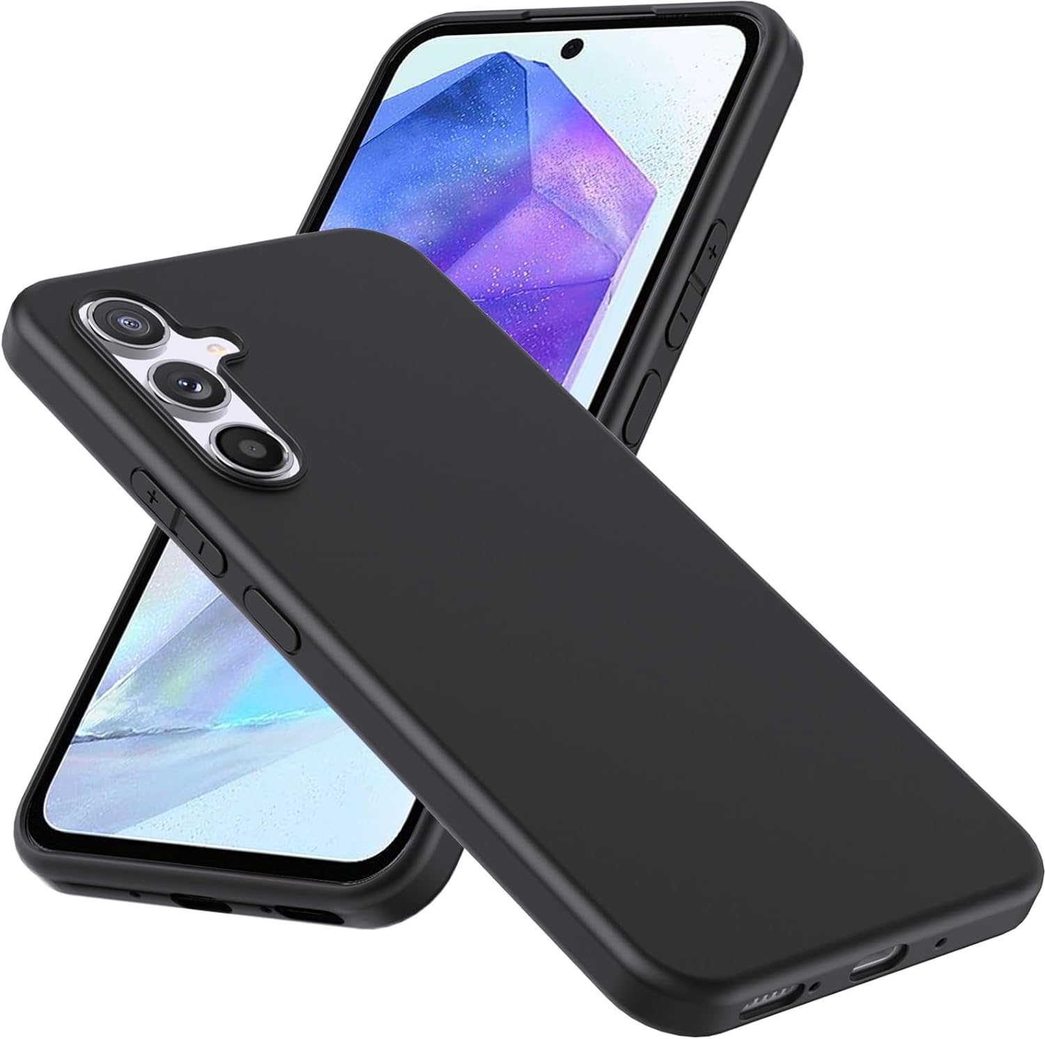 Samsung Galaxy A55 5G Case Matte Soft Black Gel Phone