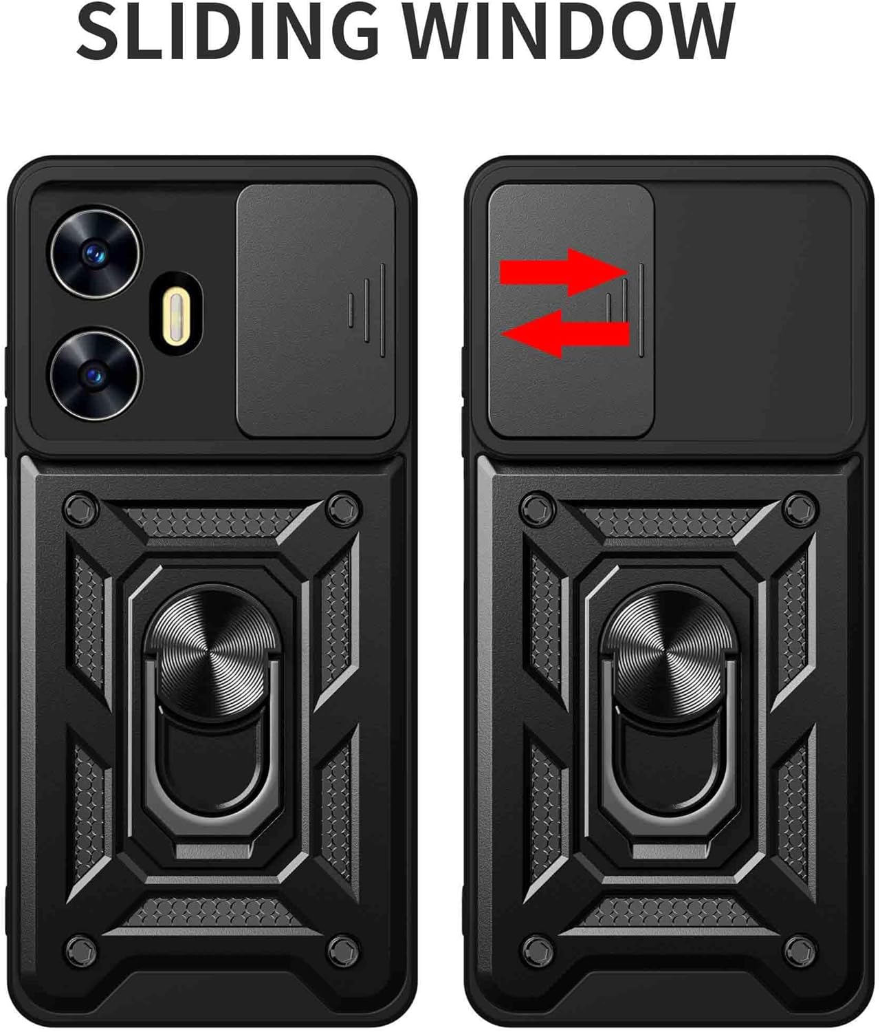 Xiaomi Poco F7 Case Shockproof Ring Stand Phone Camera Lens Cover