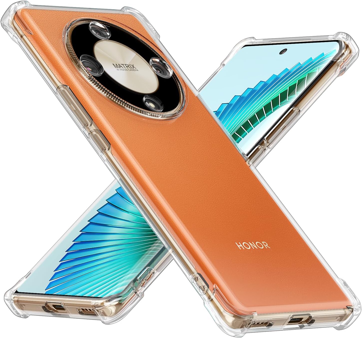 Honor Magic 6 Lite Case Clear Silicone Shockproof Gel Phone Cover