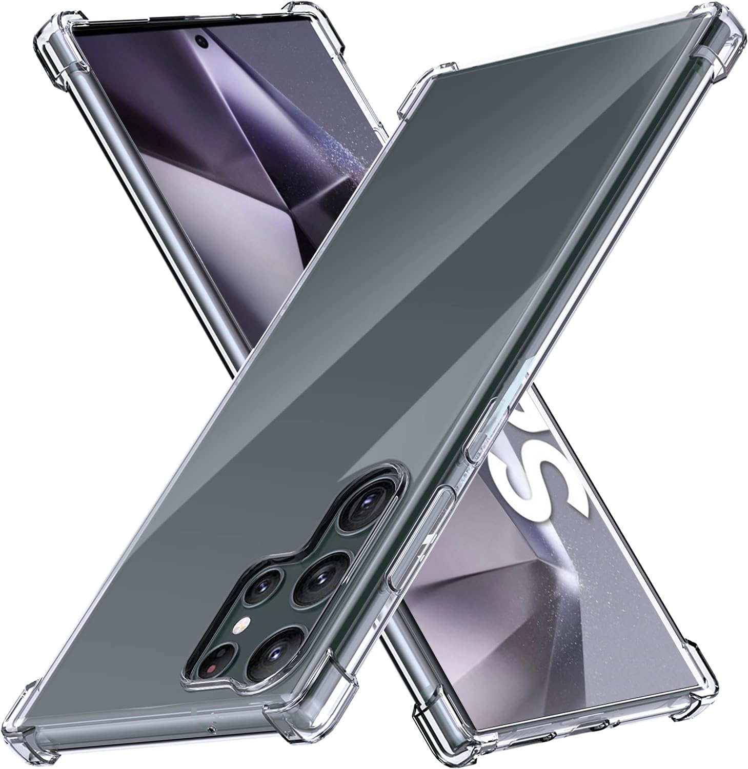 Samsung Galaxy S24 Plus Ultra Case Clear Silicone Shockproof Gel Phone Cover