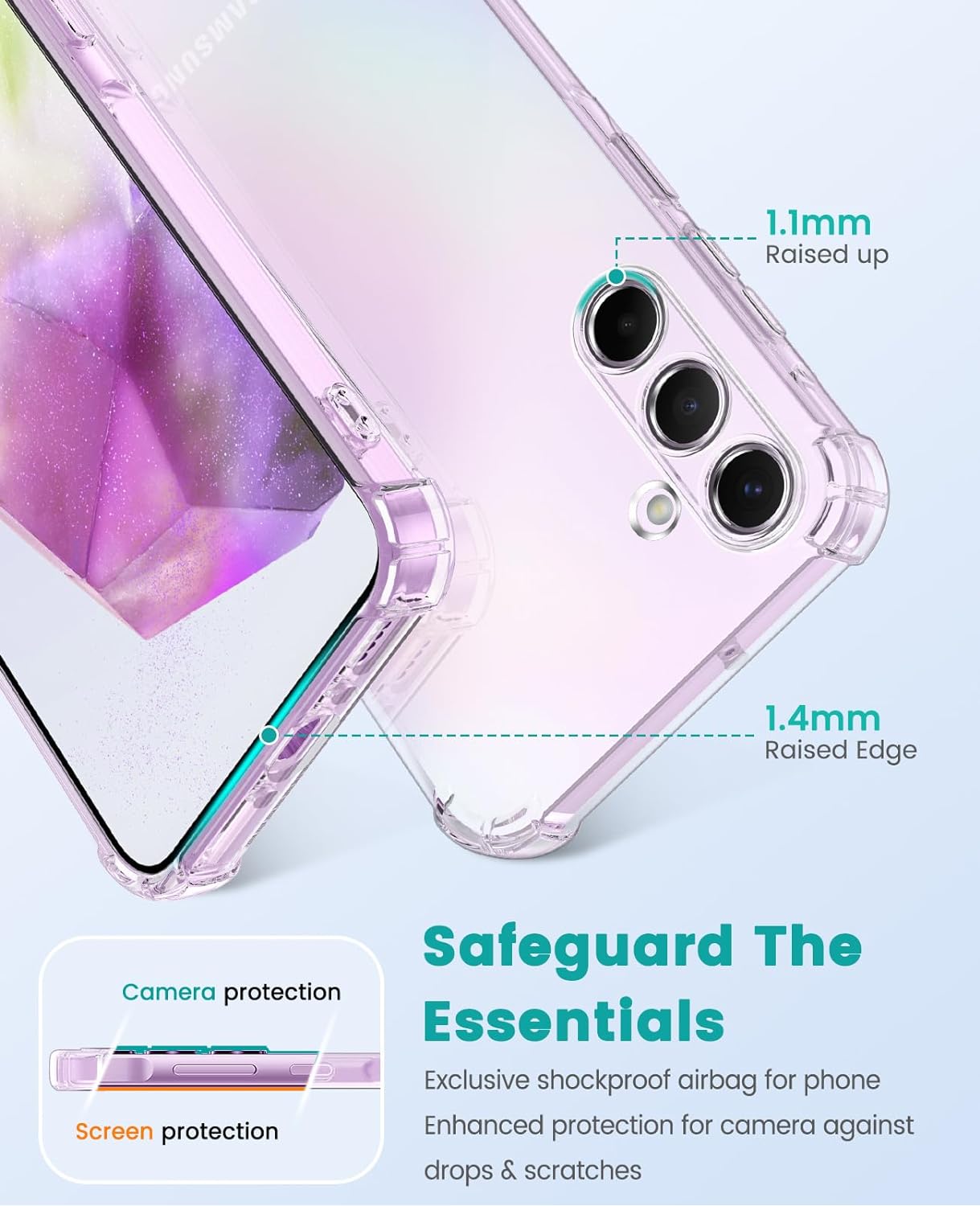 Samsung Galaxy A35 5G Case Clear Silicone Shockproof Gel Phone Cover