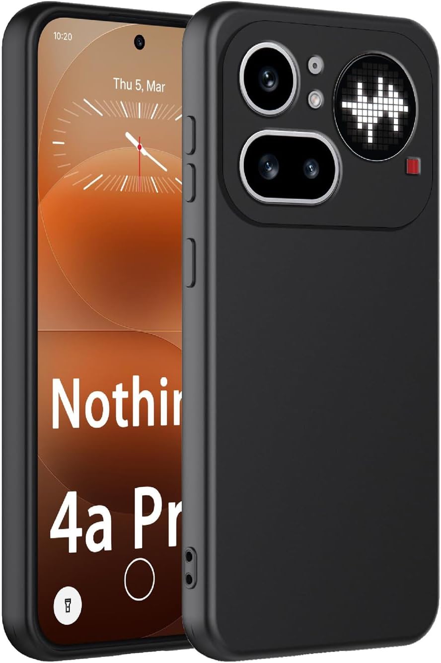 Nothing Phone (4a) Pro Case Matte Soft Black Gel Phone Cover