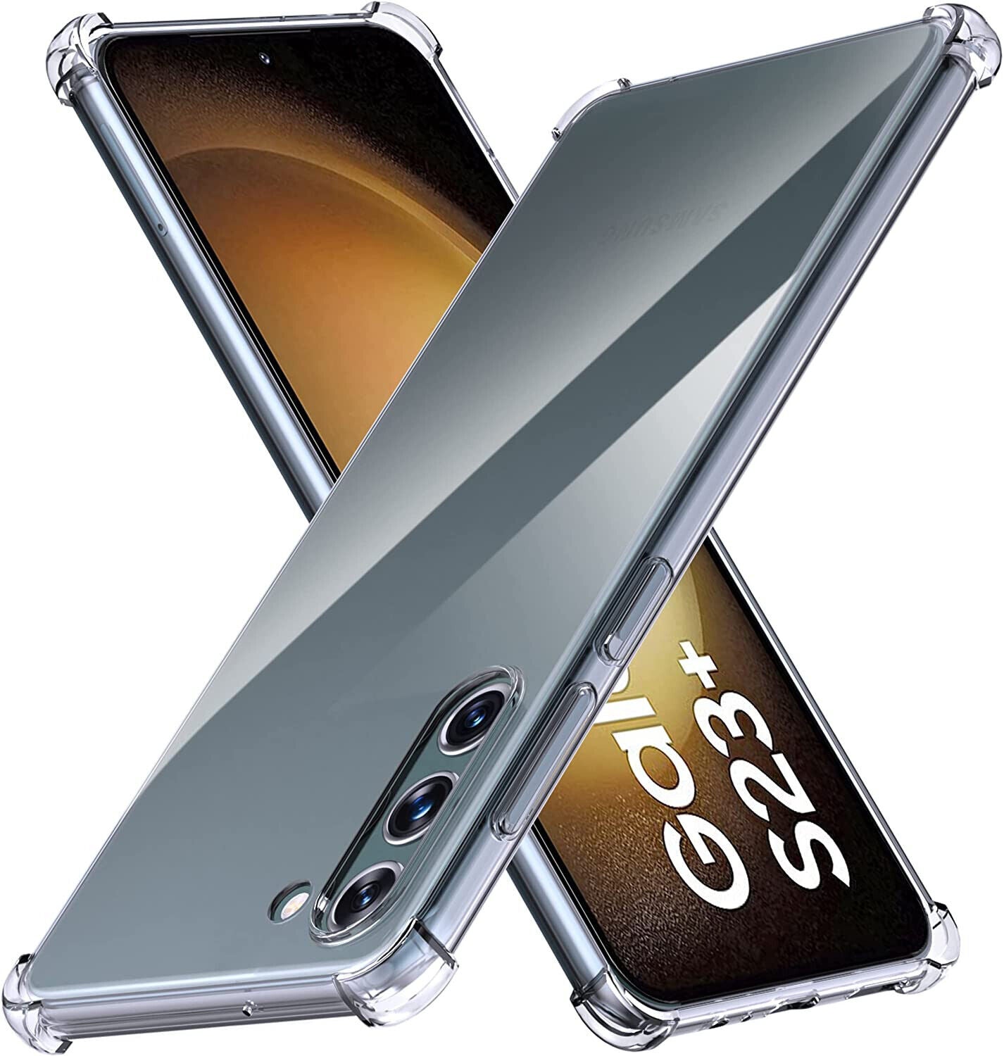 Phone Case Samsung Galaxy S23+ Plus Clear Silicone Slim Shockproof Gel Cover