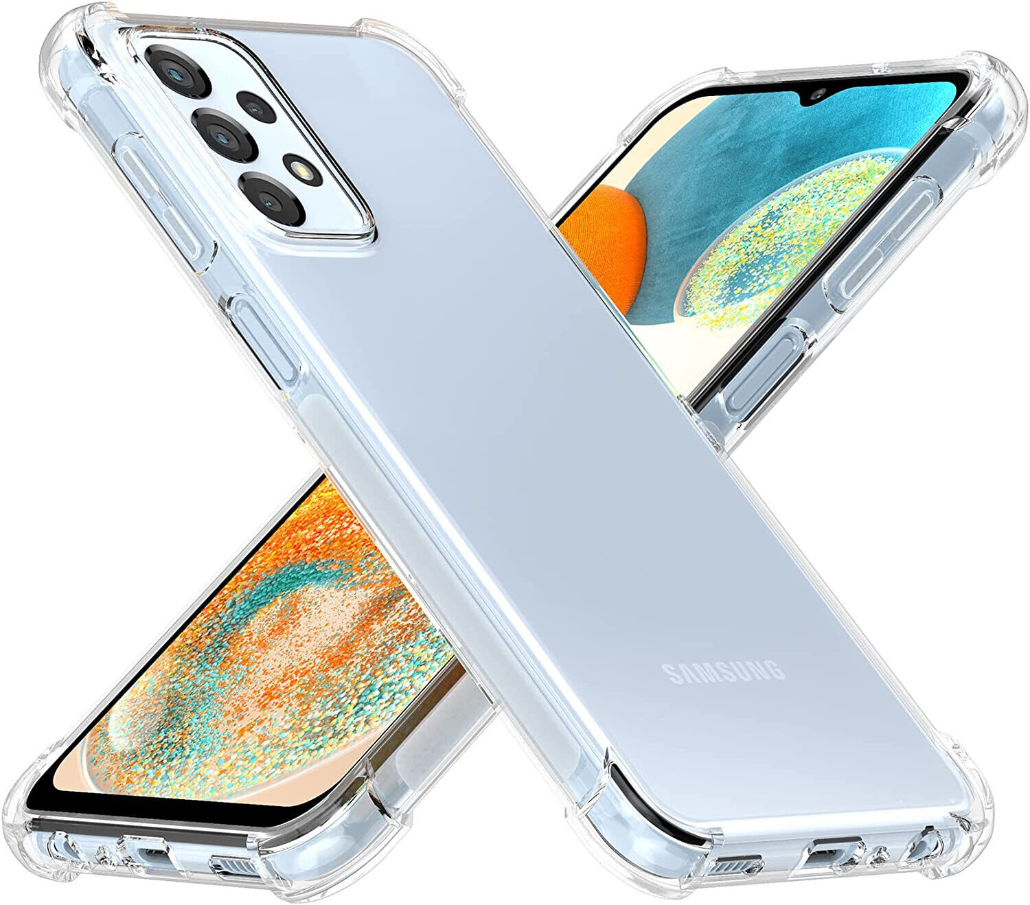 Samsung Galaxy A23 4G/5G Case Clear Shockproof  & Glass Screen Protector