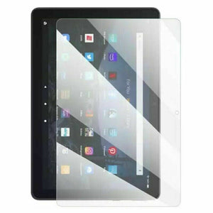Amazon Fire HD 10 Plus (2021) Case Leather Folio Cover & Glass Protector