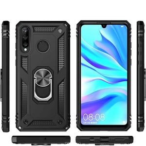 Huawei P30 lite New Edition Case Kickstand Cover & Glass Screen Protector