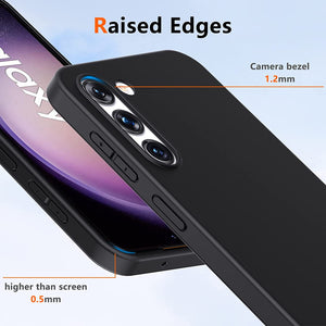Samsung Galaxy S23 Case, Slim Silicone Phone Cover &Glass Screen Protector