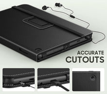 AMAZON Fire HD 8 Plus 2020 Case,  Leather Folio Stand Cover Screen Protector