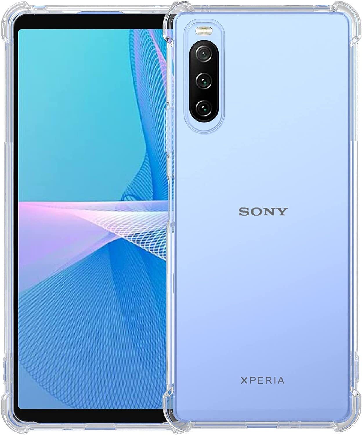 Sony Xperia 10 IV Case Clear Shockproof Cover & Glass Screen Protector