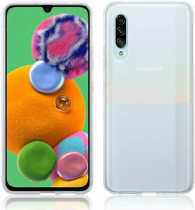 Samsung Galaxy A90 5G Case Clear Slim Gel Cover & Glass Screen Protector