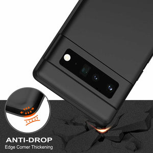 Google Pixel 6 Pro Case Slim Soft Silicone Gel Cover - Matte Black