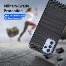 Samsung Galaxy A23 4G/5G Case Carbon Fibre Cover & Glass Screen Protector