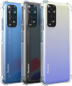 Xiaomi Redmi Note 11 Case Clear Shockproof Cover & Glass Screen Protector