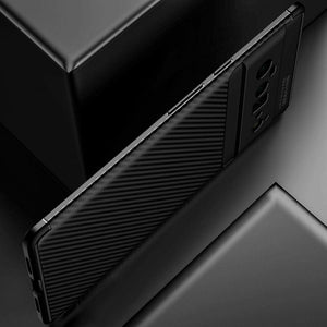 Google Pixel 6 Pro 5G Case Carbon Slim Cover & Glass Screen Protector