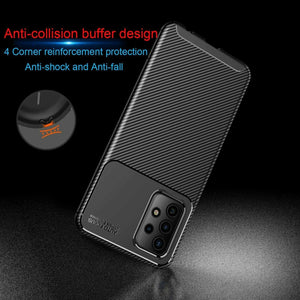 Samsung Galaxy A52 Case Carbon Gel Cover Ultra Slim Shockproof