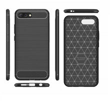 Huawei Honor 10 Lite Case Carbon Fibre Cover & Glass Screen Protector