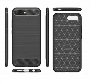 Huawei Honor 10 Lite Case Carbon Fibre Cover & Glass Screen Protector