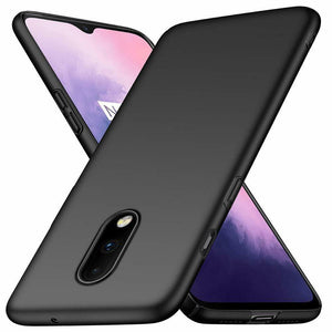 Compatible OnePlus 7 Case Slim Hard Back Cover & Glass Screen Protector