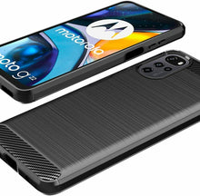 Motorola Moto G22 Case Carbon Fibre Gel Cover Ultra Slim Shockproof