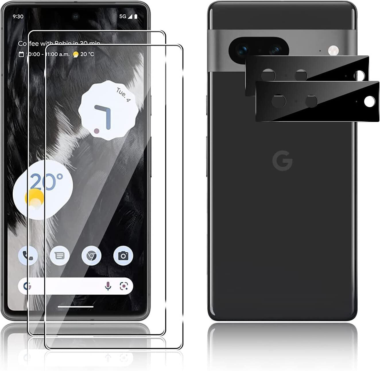 Google Pixel 7 Tempered Glass Screen Protector & Camera lens Glass