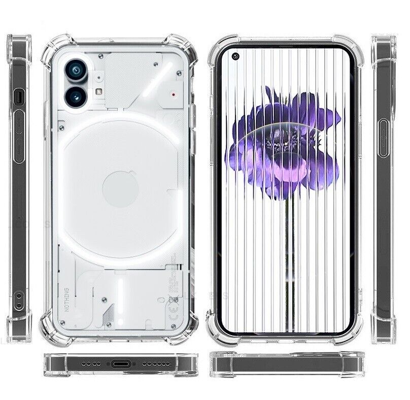 Nothing Phone (1) Case Clear Silicone Slim Shockproof Gel Cover ...