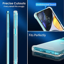 Motorola Moto G22 Case Clear Shockproof & Glass Screen Protector