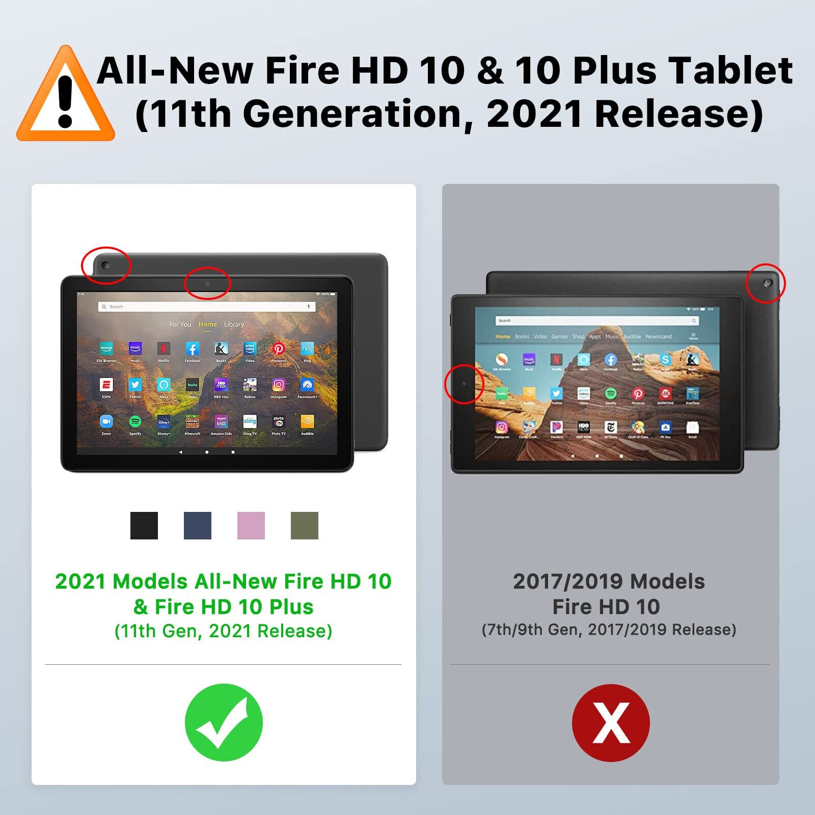 Amazon Fire HD 10 Plus 2021 Case Clear Cover TPU Silicone (11th Generation)
