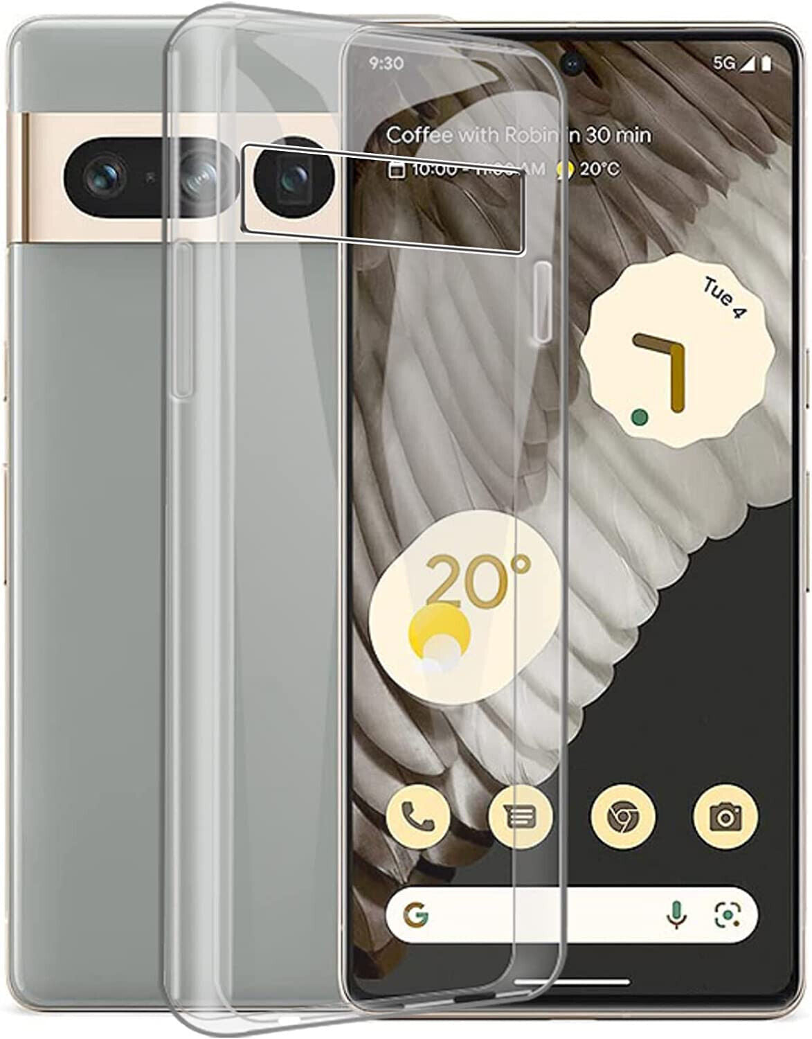 Google Pixel 7  Case Clear Silicone Ultra Slim Gel Cover