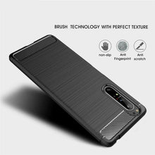 Sony Xperia 1 III Case Carbon Fibre Cover & Glass Screen Protector